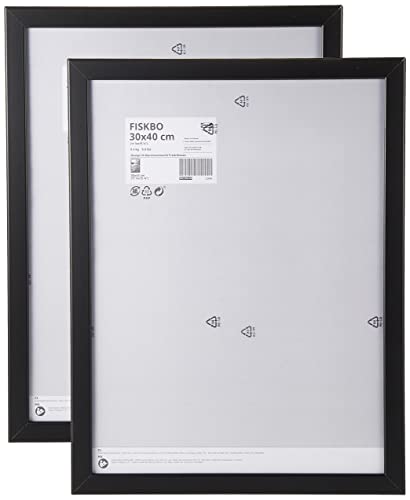 Ikea - FISKBO - Juego de 2 marcos de fotos, 30 x 40 cm, color negro