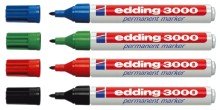 10 St Edding 04 3000 003 permanente marcador 3000/3300 3000, punta redonda, aprox. 1,5 – 3 mm de texto color azul