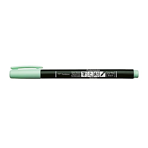 Tombow Brocha Pen Fudenosuke pastel para papel negro, verde claro