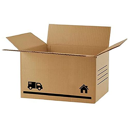 Tradineur - Caja de cartón para embalaje, mudanzas, cartón reforzado y resistente, plegable y reutilizable, envío paquetes, almacenaje, 40 x 30 x 25 cm