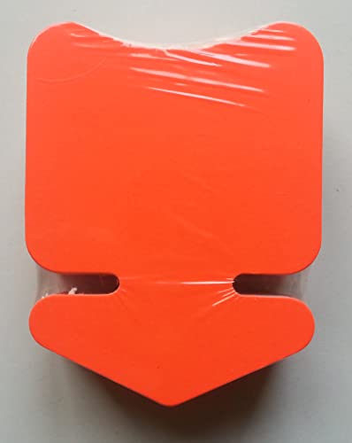 40 flechas – Etiquetas de precio de cartón neón, 14,5 x 18,8 cm, 380 g/m², decoración publicitaria