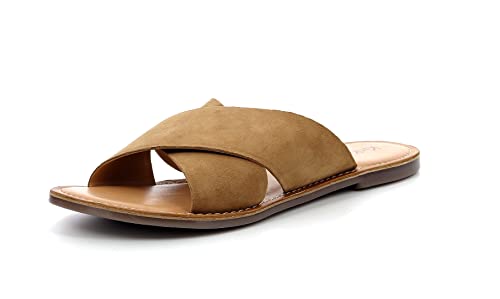 Kickers Diaz-2, Sandalia Mujer, Camel, 41 EU