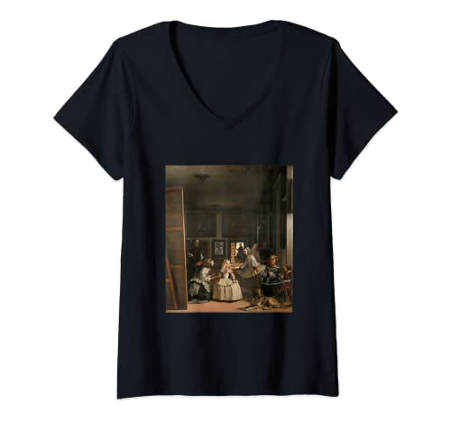 Mujer Las Meninas de Diego Velázquez Camiseta Cuello V