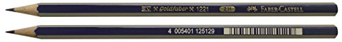 Faber-Castell B-1221-2H-2 - Blíster con 2 lápices de grafito Goldfaber 1221, graduación 2H