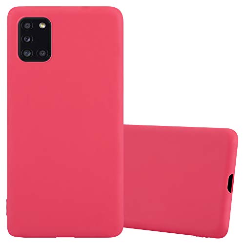 Cadorabo Funda para Samsung A31 en Candy Rojo - Cubierta Proteccíon de Silicona TPU Delgada e Flexible con Antichoque - Gel Case Cover Carcasa Ligera