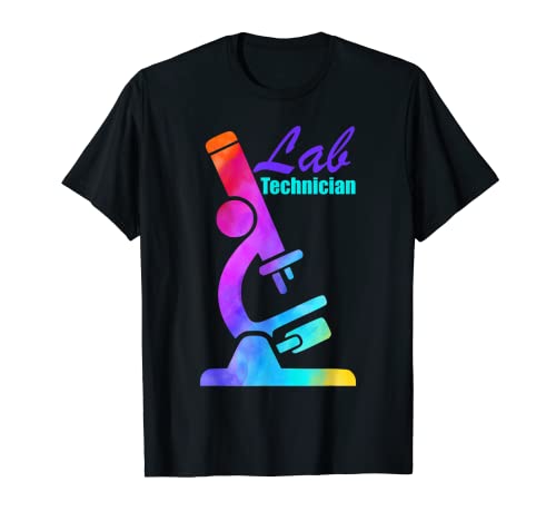 Laboratorio Técnico Microscopio Diseño de arte de acuarela Camiseta