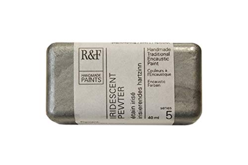 R&F Encaustic 40ml Paint, Iridescent Pewter by R&F Encaustic Paints