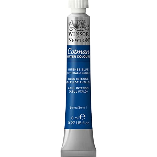 Winsor & Newton Cotman 8840098 - Pintura de acuarela de estudio, colores vivos con muy buenas propiedades de procesamiento, tubo de 8 ml, color azul intenso