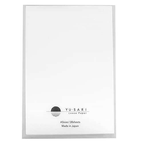 Nakabayashi YU-Sari NYLS-A501-W - Papel a granel para pluma estilográfica, A5, color sólido