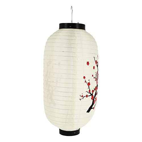 PRETYZOOM Farol de papel japonés cuelga flores de cereza japonesa Linterna de papel para sombra china oriental Light Restaurantes hacer bodas Decor Regalos para la casa Beige