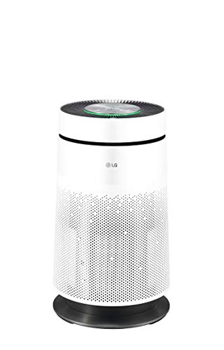 LG AS60GDWV0 - PURICARE 360 SINGLE, Purificador de aire 360º con filtro HEPA 13, Wifi, ThinQ, Ionizador Plasmaster, Sensor calidad del aire y gases y función Clean Booster, Color Blanco