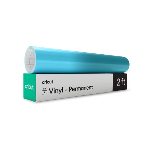 Cricut Vinilo que cambia de color activado en frío (permanente) | Azul claro <-> Turquesa | 30,5 cm x 61 cm | Rollo de vinilo autoadhesivo | para todas las máquinas de corte Cricut