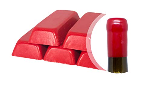 Generico Paquete de 500 g de goma roja o cera suave para sellar botellas de vino, cerveza, licores (rojo, 500)