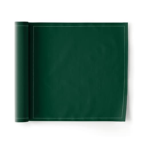 MY DRAP – Rollo de 12 servilletas de tela | 100% Algodón | Reutilizables | 30 x 30 cm | Color Verde Inglés| Formato Rollo, en Unidades Precortadas