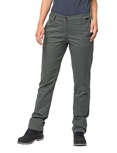 Jack Wolfskin Arctic Road Pants Pantalones para Mujer, Gris Verdoso, 23