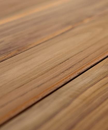 Tablones de madera de teca BioMaderas®, 125 mm de ancho, 19 mm de grosor (140 cm de longitud)