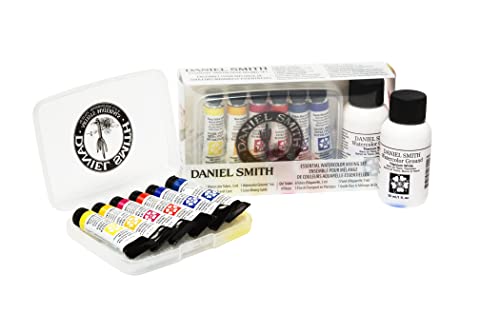 Daniel Smith Caja Viaje Set Tubos Primarios 5ML + Fondo, 6 Colores Esenciales, 7 Piezas