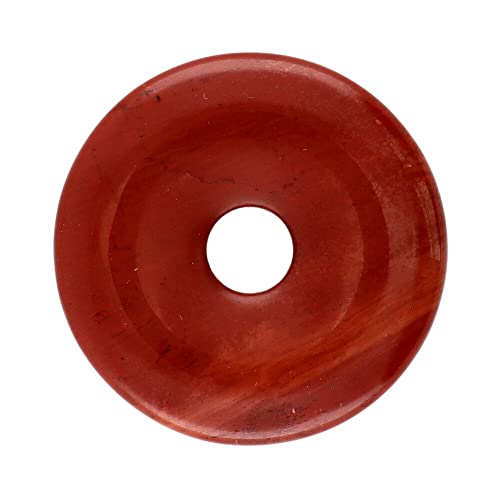 Donut Pequeño Jaspe Rojo para Colgante Minerales y Cristales, Belleza energética, Meditacion, Amuletos Espirituales