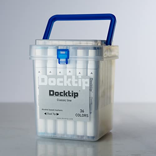 Docktip Classic caja con 36 Rotuladores tinta base de alcohol