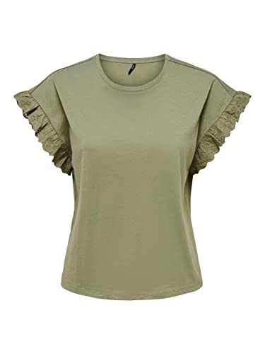 Only Onliris S/S Emb Top Jrs Noos, Verde Claro, S para Mujer