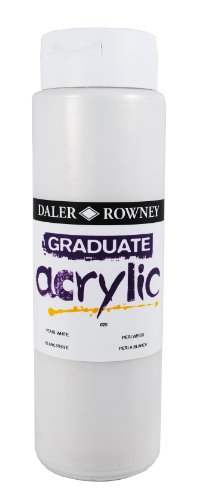 Daler-Rowney Graduate - Pintura acrílica (bote de 500 ml), color blanco perla