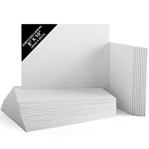Belle Vous Pack de 30 Lienzos para Pintar en Blanco 20 x 25 cm – Set Panel de Lienzo Preestirado – Aptos para Pintura Acrílica y al Óleo - Lienzo Blanco para Bocetos y Dibujos