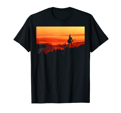 precolombino nativo americano indio y atardecer paisaje Camiseta