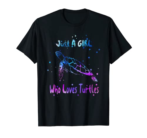 Just A Girl Who Loves Turtles Acuarela Mar Camiseta