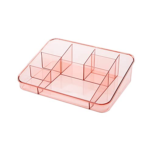 ZSYXM joyero Titular de Cosméticos de Escritorio Caja de Mostrar Caja de Almacenamiento Organizador de Maquillaje de plástico (Color : Light Pink)