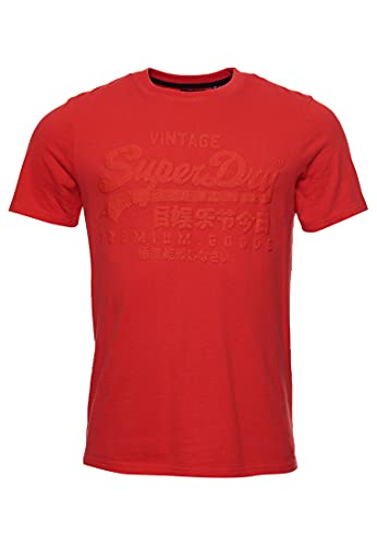 Superdry VL Tonal tee Camiseta, Americana Red, XL para Hombre