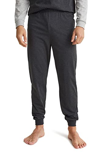 C&A Pijama para hombre, corte regular, color liso, gasa, Mezcla De Grises, XXL