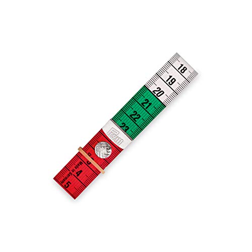 Prym – Cinta métrica con Escala en cm y Pulgadas, poliéster Mezcla, Amarillo/Verde/Rojo/Blanco, 14 x 5,7 x 1,7 cm
