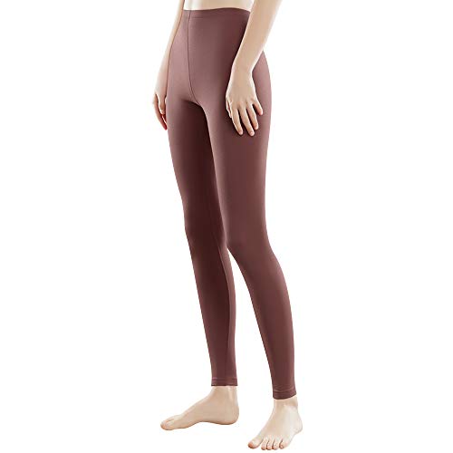 Libella Mujer Leggins Largos Deportivas Multicolor con Cintura de Altura Ajustado Hecho de algodón 4108 marrón L