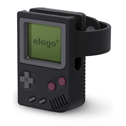 elago W5 Soporte de Carga Compatible con Apple Watch Series 8, SE2 (2022), 7, 6, SE, 5, 4, 3, 2, 1 / 45mm / 44mm / 42mm / 41mm / 40mm / 38mm - Modo Soporte Nocturno (Negro)