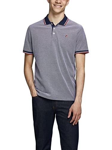 Jack & Jones Pique Polo Shirt Camiseta, Mood Indigo, S para Hombre