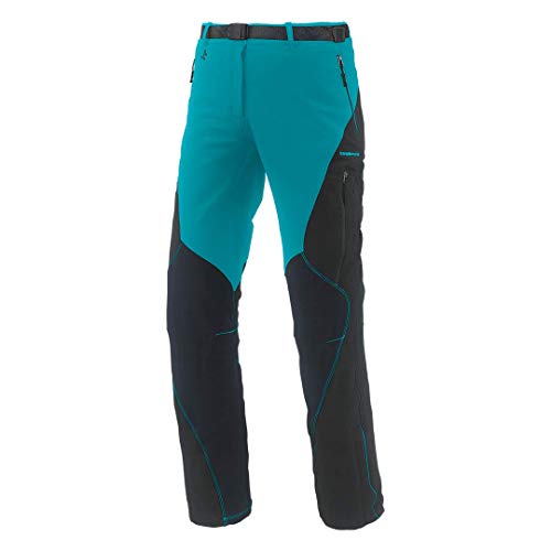 Trangoworld Dexpa Pantalón Largo, Mujer, Azul Verdoso/Negro, 2X