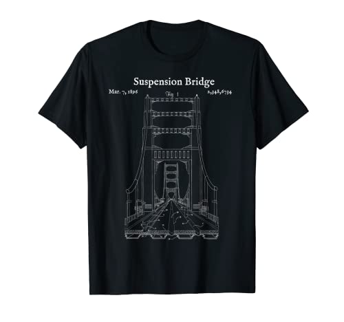 Plano de arquitectura de puente colgante - Camisa de ingeniero Camiseta