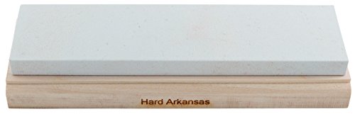 RH PREYDA Hard Arkansas - Piedra de afilar (grano 800-1000, 200 x 50 x 12 mm, plataforma de madera)