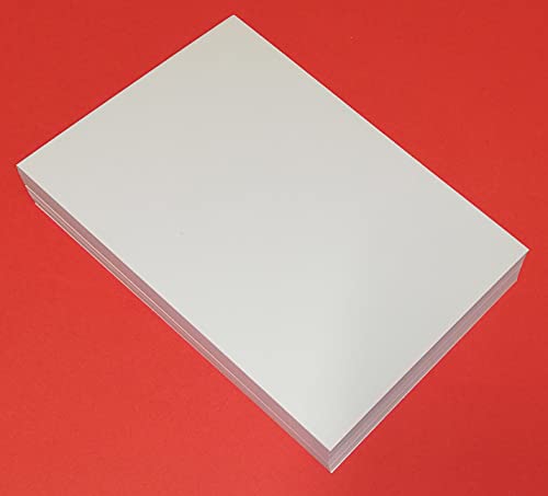tipome 200 hojas de papel Fsc blanco grueso 120 gr. en formato A5 14,5 x 20,5 cm. para impresión láser y inyección de tinta frontal y trasera