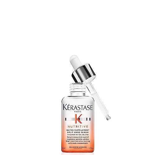 Kérastase Nutritive, Sérum ultra sellador, Para Cuero cabelludo seco, Sella y previene las puntas abiertas, Con polímeros anti-sequedad y Nutrientes esenciales, Nutri-Supplement Split-Ends, 50 ml