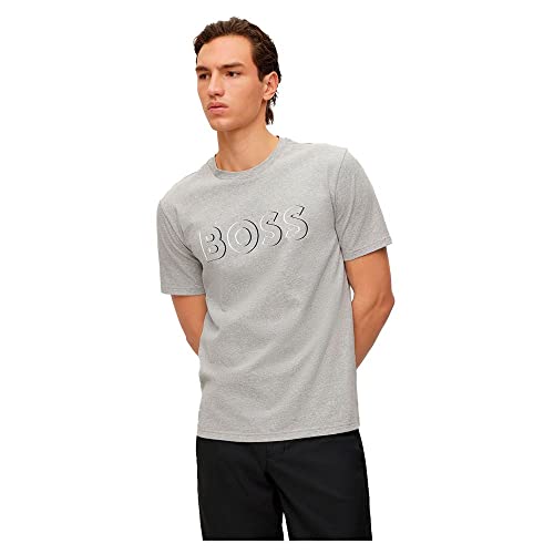 BOSS tee 5 T_Camiseta, Light/Pastel Grey59, M para Hombre