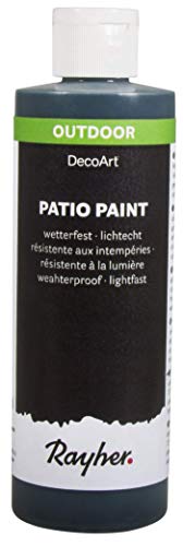 Rayher Pintura acrílica negra, para interior y exterior, resistente al agua, 236 ml, 38611576