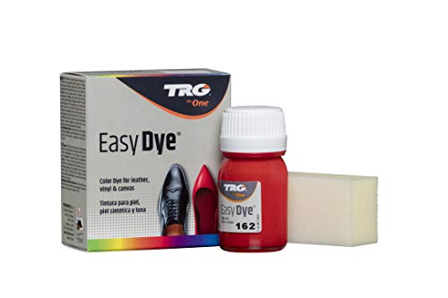 TRG The One - Tinte para Calzado y Complementos de Piel | Tintura para zapatos de Piel, Lona y Piel Sintética con Esponja aplicadora | Easy dye #162 Light Red, 25ml