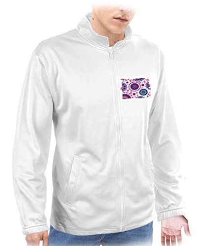 MERCHANDMANIA CHAQUETA TECNICA 1 DIBUJO motivo flores rosas carmesi colores adorno jacket.