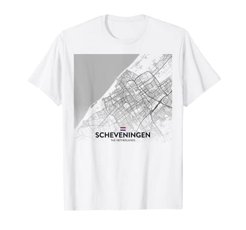 Scheveningen Países Bajos mapa recuerdo de viaje Camiseta