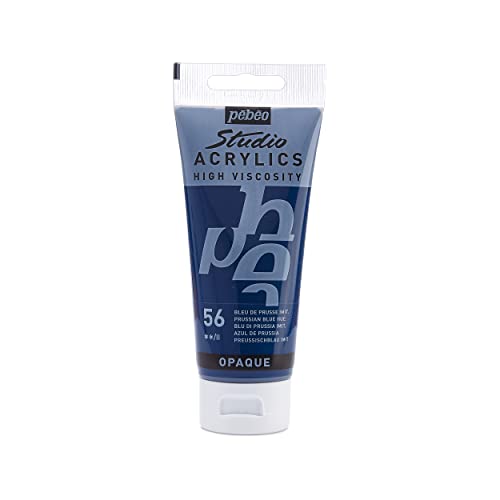 Pébéo - Acrílico Fine Studio - Pintura acrílica Azul - Azul de Prusia Imitatión - 100 ml