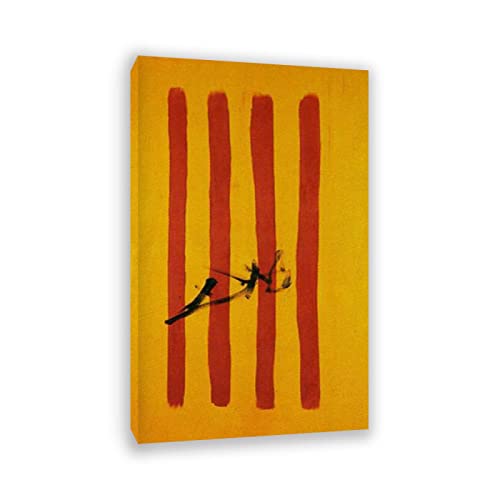 Apcgsm Salvador Dali poster. Reproducciones cuadros famosos en lienzo. Surrealismo Pósters e impresiones artísticas' La Senyera daliniana'. Cuadros decorativo 50x90cm(19.7x35.4) enmarcados