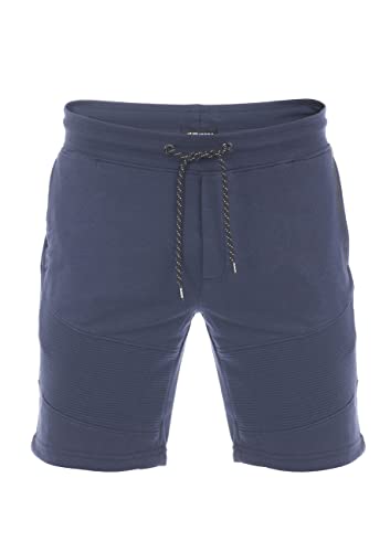 riverso RivRainer - Pantalones cortos de chándal para hombre, bermudas, verano, deporte, de algodón, negro, verde, azul, rojo, S, M, L, XL, 2XL, 3XL, 4XL, 5XL, Azul oscuro (19400)., M