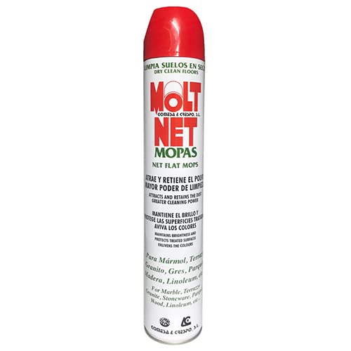 Molt Net - Spray de silicona para mopas planas de suelo de mármol (750 ml)