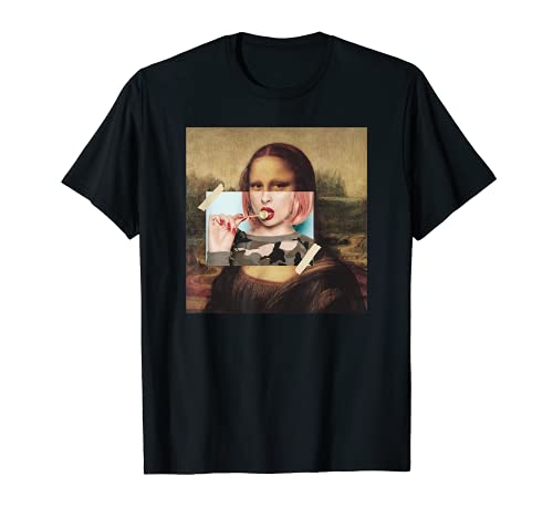 La Gioconda Mona Lisa Estética E-Girls Divertido Arte Pop Camiseta